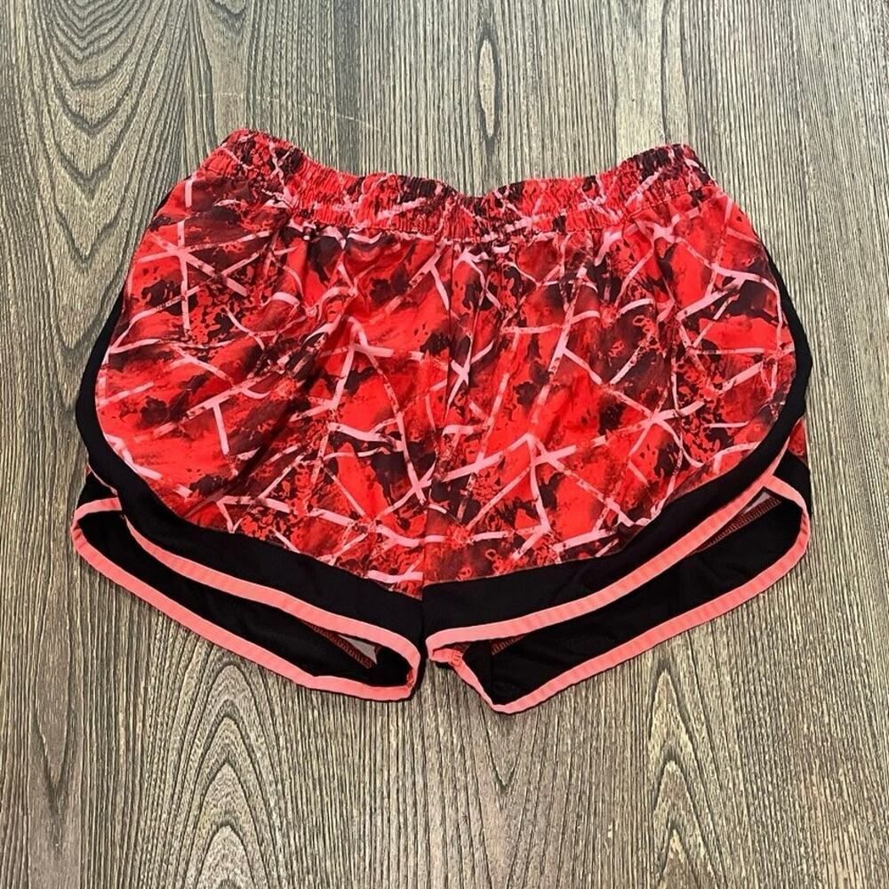 Bally Total Fitness Athletic Shorts Elastic Waist Geometric Multicolor Size L